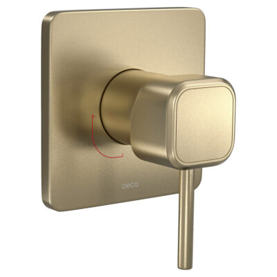 Acabamento monocomando de chuveiro quadrada deca you summer gold 4993.SM105.CHU.MT