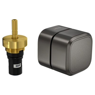 Acabamento pressão chuveiro quadrada deca you antracite 4916.GF105.PQ.MT