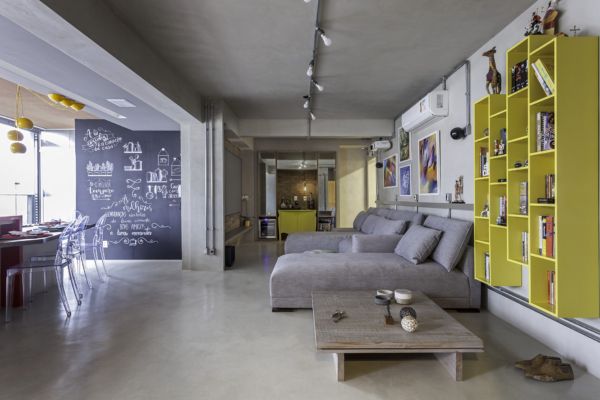 Projeto: Cristiane Schiavoni Arquitetura | Linguagens opostas se unem em um décor equilibrado, onde o industrial e o retrô convivem em harmonia.