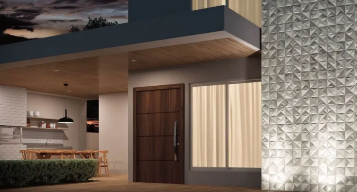 Relevos tridimensionais criam jogo de luz e sombra e ampliam espaço visual – Foto: Portinari