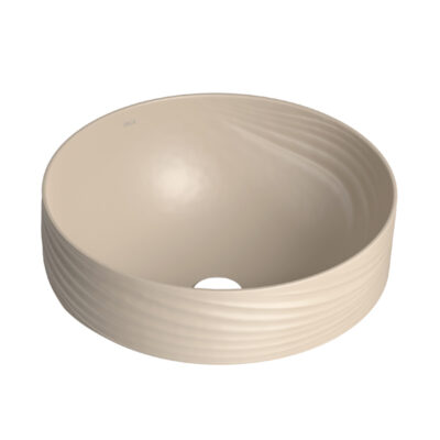 Cuba Sobrepor Redonda Textura Deca Seda Marfim  L.1050.TC.21