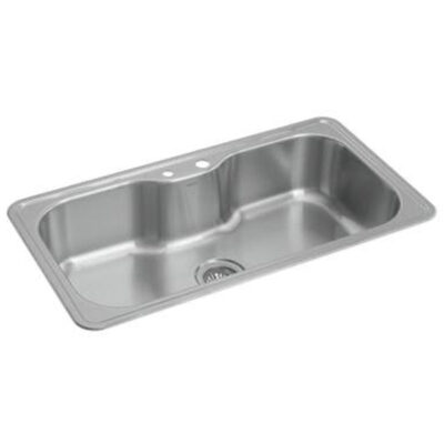 Cuba de Cozinha Retangular c/Deck Deca 80x40cm Facile Inox CC.661.80.DK.INX