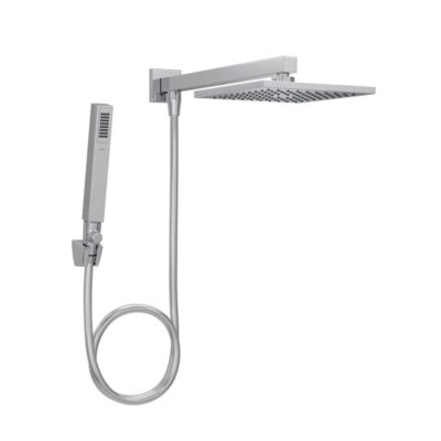 Chuveiro Quadrado Parede com Desviador e Ducha Manual Deca Cromado 1934.C.DES