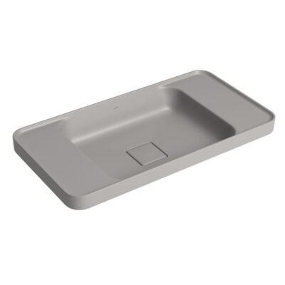 Cuba Retangular de Sobrepor 62cm Soft Antracite Deca Slim L.23062.MDE.85