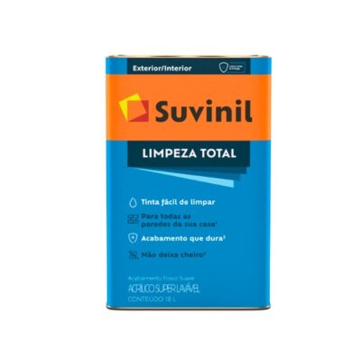 Tinta Acrílica Fosco Suave Limpeza Total Gelo 18 litros Suvinil