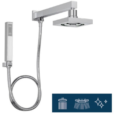 Chuveiro Aquaplus Quadratta Com desviador e ducha Deca 1990.C.DES.QUA