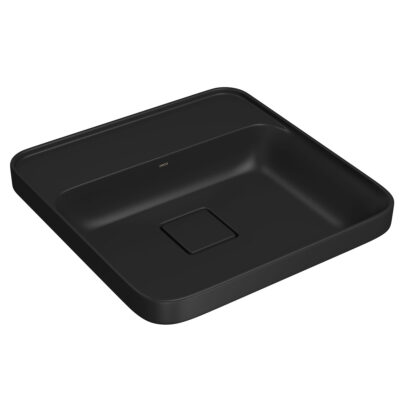 Cuba Slim Sobrepor Deca Quadrada Mesa 40cm Ebano Fosco L.21040.M.94