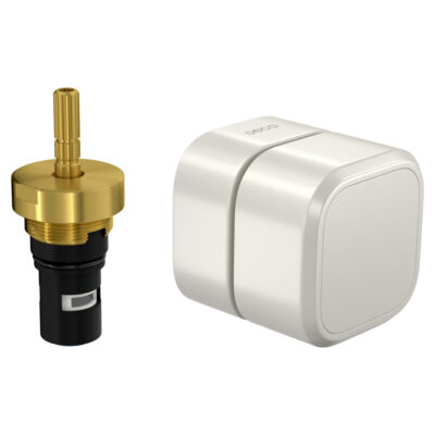 Acabamento pressão chuveiro quadrada deca you dynamic white 4916.BR105.PQ.MT