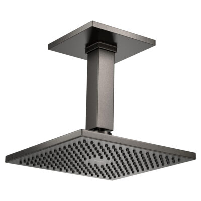 Chuveiro Com Tubo Teto Quadrado Deca Dark Antracite/Grafite 1992.GF.TET.MT