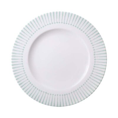 Prato Raso Monocroma Porcelana Decorada 28Cm