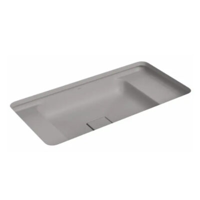 Cuba Slim Retangular de Embutir com Mesa 60cm Soft Antracite Deca L.33060.MDE.85