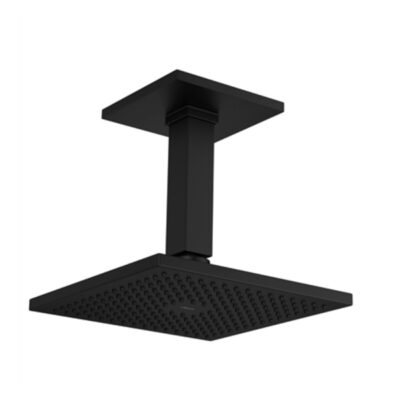 Chuveiro com Tubo Teto Quadrado Black Matte Deca 1992.BL.TET.MT