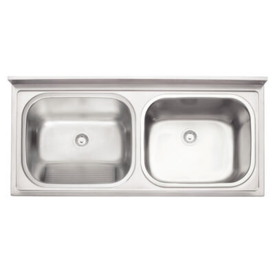 Tanque Duplo Apoio Hera Duo Plus 2C 34+ 37L Aco Inox Acetinado 120X55cm