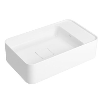 Cuba Retangular Apoio/Suspensa com Mesa Direita Deca 50cm Branco L.43050.MD.17