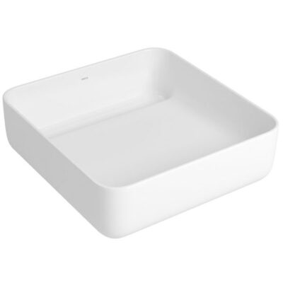 Cuba Quadrada Apoio com valvula Oculta Deca 40cm Branco L.11040.VO.17