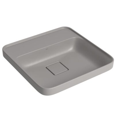 Cuba Slim Sobrepor Deca Quadrada Mesa 40cm Cinza Antracite L.21040.M.85