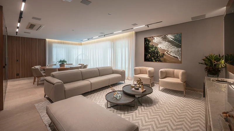 O zigue-zague do chevron tem uma característica que poucos padrões geométricos têm: ele cria direção – Foto: Henrique Ribeiro | Projeto: Rocha Andrade Arquitetos