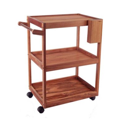 Carro De Apoio Madeira Muiracatiara Fsc Oleo Mineral E Cepo