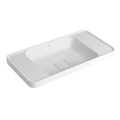 Cuba Retangular de Sobrepor 62cm Branco Deca Slim L.23062.MDE.17