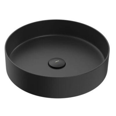 Cuba Inox Lavatorio Redonda Apoio Deca 37cm Black Matte LI.12037.BL.MT.VAL