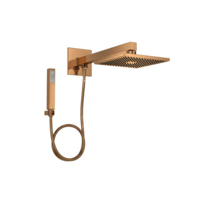 Chuveiro Com Desviador E Ducha Manual Quadrado Red Gold Deca 1992.GL.DES.RD