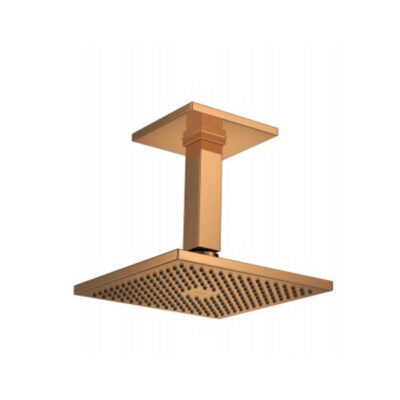 Chuveiro com Tubo Teto Quadrado Red Gold Deca 1992.GL.TET.RD