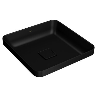 Cuba Slim Sobrepor Deca Quadrada 40cm Ebano Fosco L.21040.94