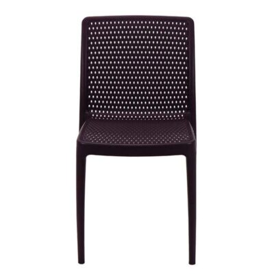 Cadeira Isabelle Polipropileno E Fibra Vidro Marrom