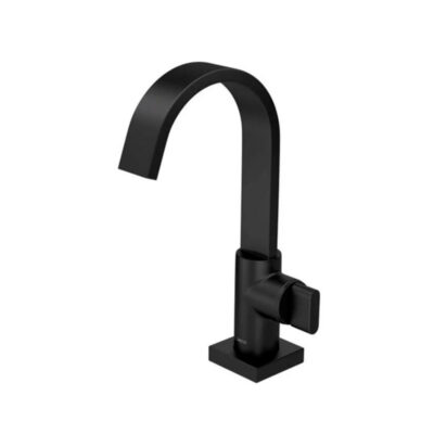 Torneira Mesa Bica Alta Para Lavatorio Deca Polo Black Matte 1198.BL33.MT