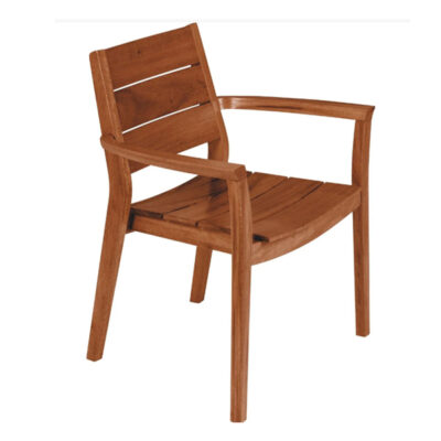 Cadeira Madeira Empilhavel Toscana Muiracatiara Eco Clear Bracos