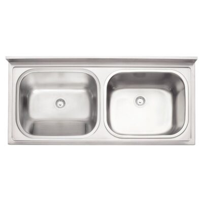 Tanque Duplo Apoio Hera Duo Plus 2C 34+ 37L Aco Inox Acetinado 120X55cm