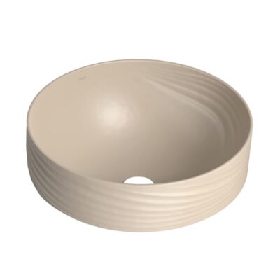 Cuba Sobrepor Redonda Textura Deca Seda Marfim  L.1050.TC.21