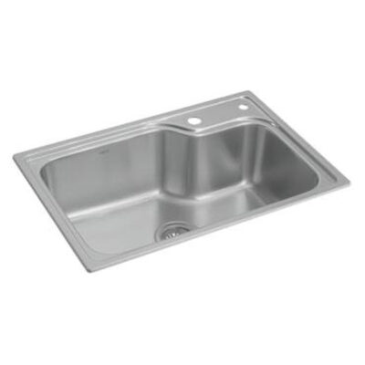 Cuba de Cozinha Retangular c/Deck Deca 60x40cm Facile Inox CC.660.60.DK.INX