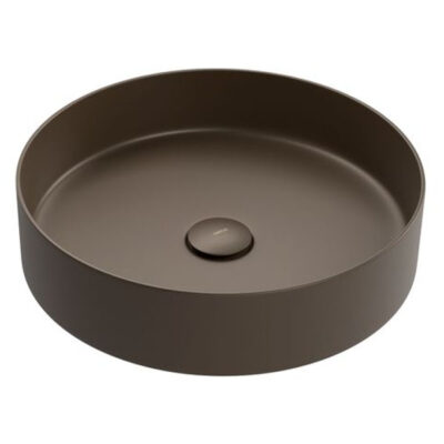 Cuba Inox Lavatorio Redonda Apoio Deca 37cm Corten Matte LI.12037.CT.MT.VAL