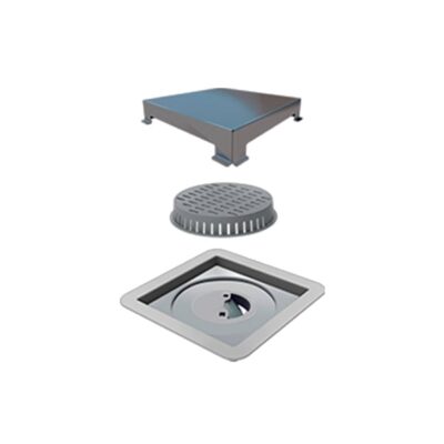 Ralo Linear Elleve Square Tampa Inox 10 x 10 cm - 7342