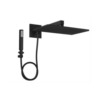 Chuveiro Com Desviador E Ducha Manual Unic 40 Cm Black Matte Deca 1969.BL.DES.040.MT