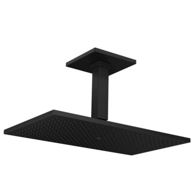 Chuveiro Com Tubo Para Teto Unic 40 Cm Black Matte Deca 1969.BL.TET.040.MT