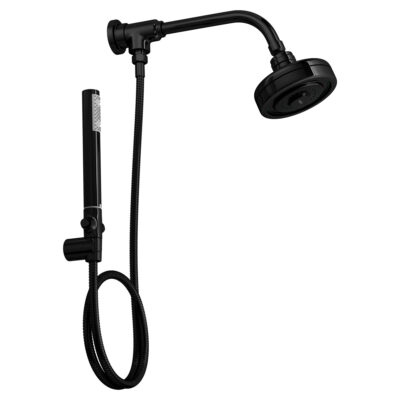 Kit Chuveiro Deca Acqua Plus com Desviador e Ducha Manual Black Noir 1990.BL.STD.KIT.NO