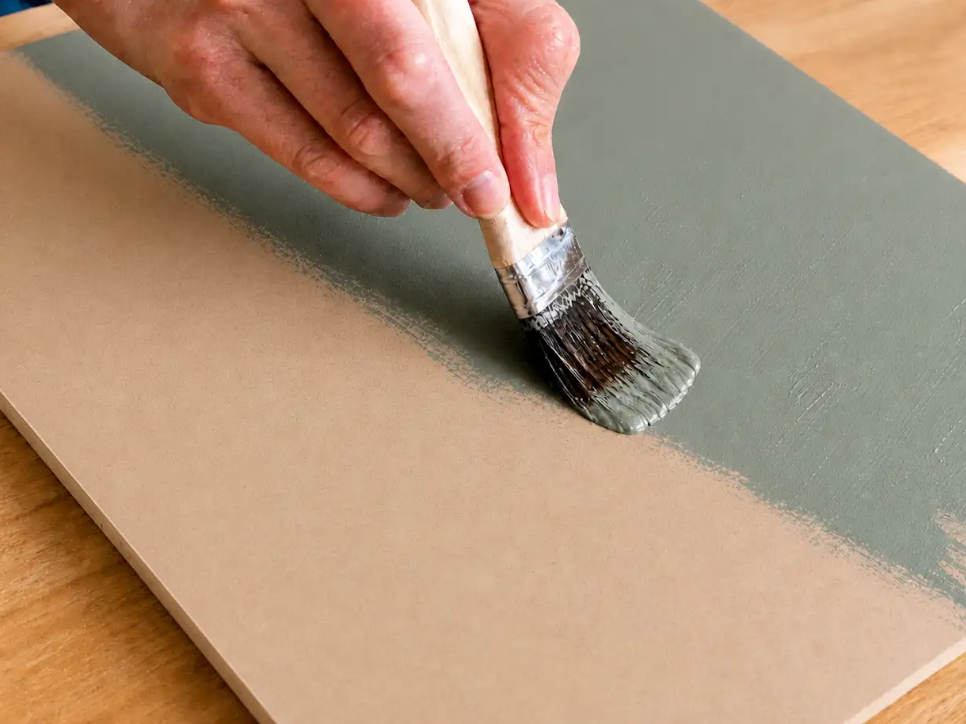 Pintar MDF úmido compromete a estrutura do material – Foto: AI generativa