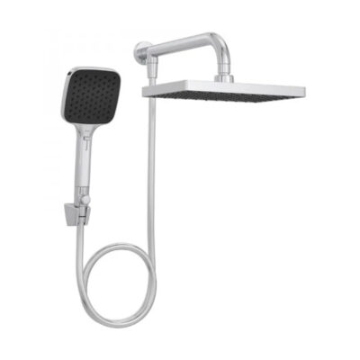 Chuveiro Quadrado Parede Flex Max Cromado Com Desviador e Ducha Manual Deca 2086.C.DES