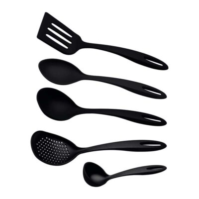 Jogo De Utensilios Ability Nylon Preto 5Pecas