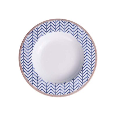 Prato Fundo Abstratta Porcelana Decorada 23Cm