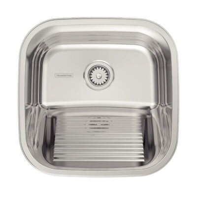 Tanque Encaixe Hera 25L Aco Inox Polido 40X40cm