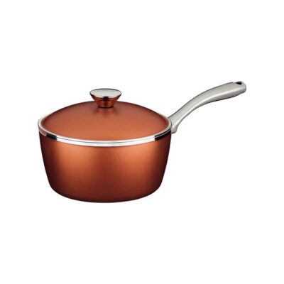 Panela Lyon Aluminio Forjado Antiaderente Starflon E Externo De Silicone Dourado Tampa 20Cm 2,8L