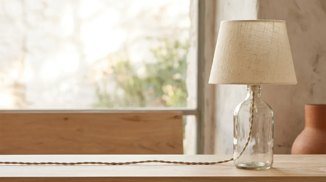 DIY: Como Fazer Abajur com Garrafa de Vidro