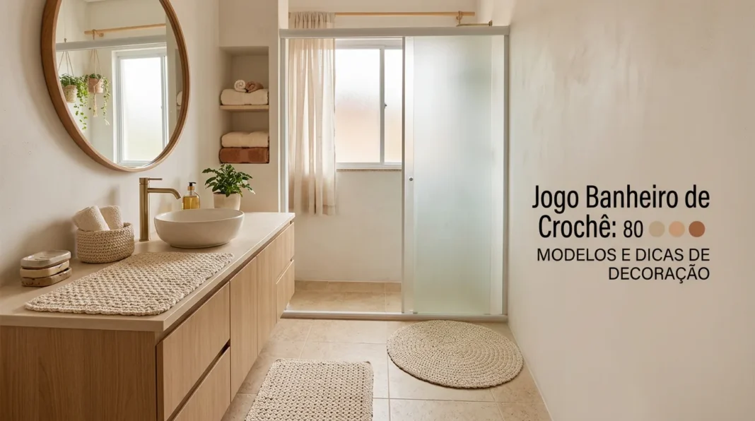 Jogo de Crochê: 80 Modelos para Banheiro Simples e Inspirador