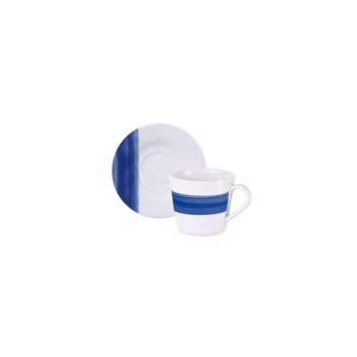 Conjunto Xicara E Pires Cha Soho Porcelana Decorada 185ml 2Pecas