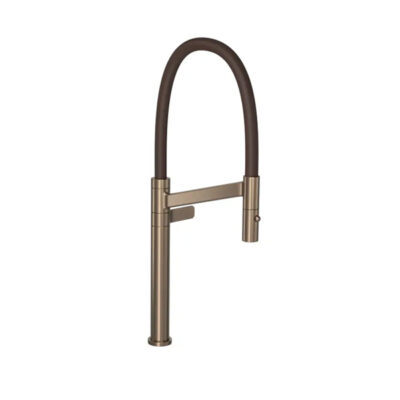 Torneira Mesa Cozinha Bica Alta Colore Corten Matte e Marrom 1189.CT.MT.MR