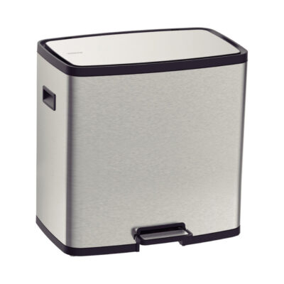 Lixeira Octos Aco Inox Baldes Removiveis Pedal 15L + 15L