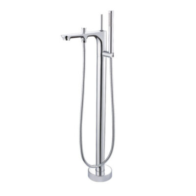 Monocomando de piso para banheira com ducha manual Moove Chrome Doka